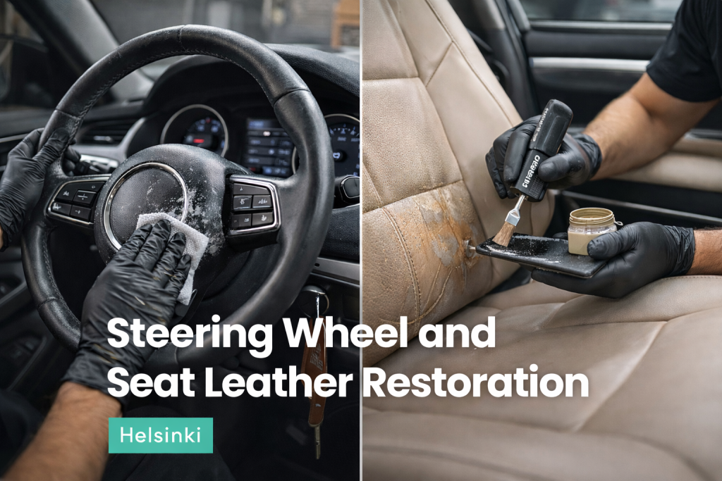 Steering Wheel and Seat Leather Restoration – Helsinki